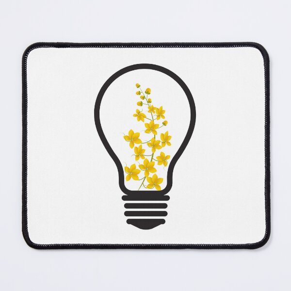 Item preview, Abstract Yellow Flowers Light Bulb designed and sold by TrueWorth.