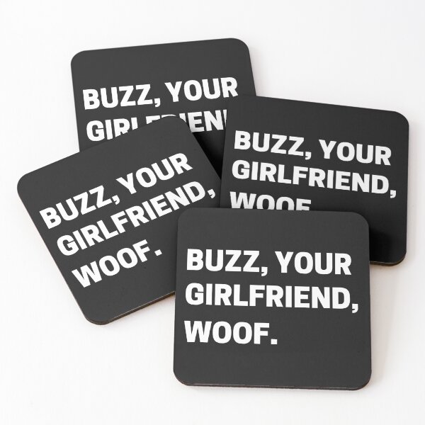 Item preview, Vintage Buzz Your Girl friend woof Bold Typography  designed and sold by garniturex.