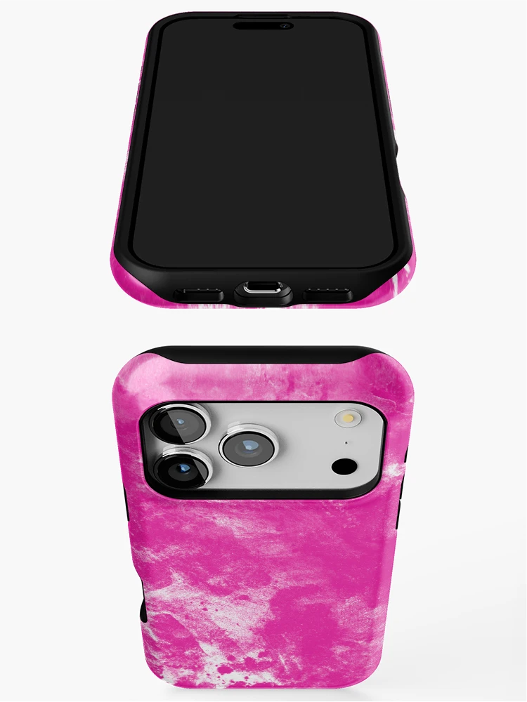 Aperçu 3 sur 4. Coque iPhone avec l'œuvre Solid Color Abstract Pantone® Rouge Rhodamine C créée et vendue par Single Color Studio.