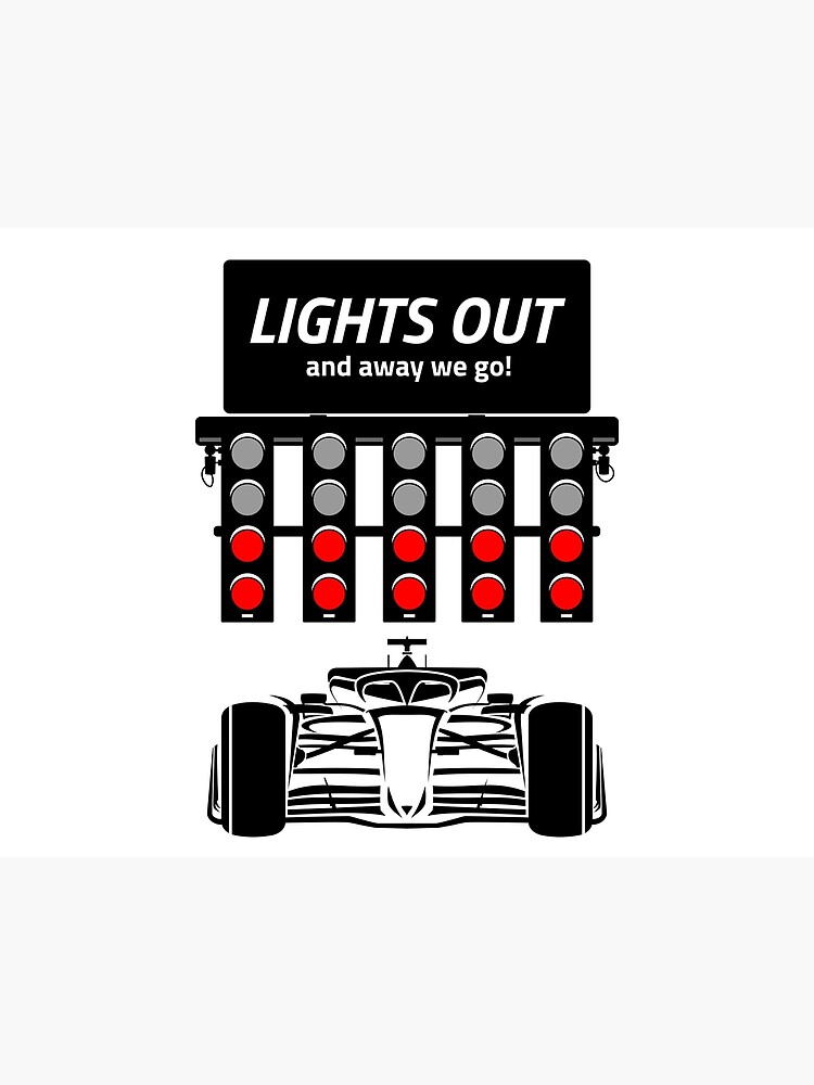 "Formula 1 Racing  F1 cars  "Lights Out and Away We Go!"" Poster for 