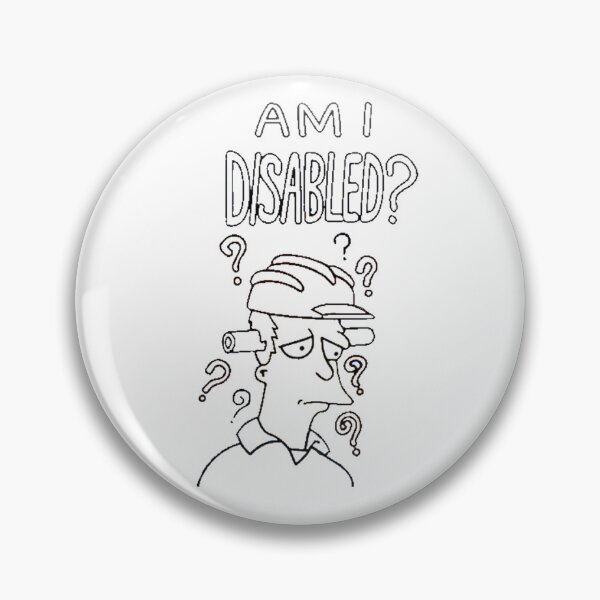 Item preview, Am I Disabled Simpsons Themed Design designed and sold by skimmedlogos.