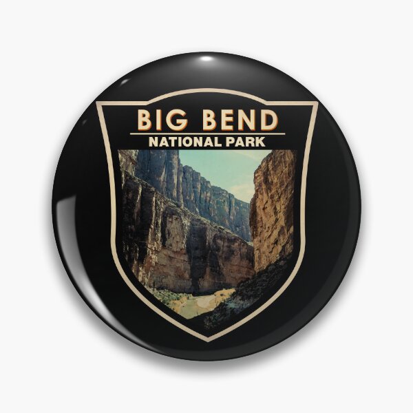 Item preview, Big Bend National Park Texas Watercolor Badge designed and sold by KrisSidDesigns.