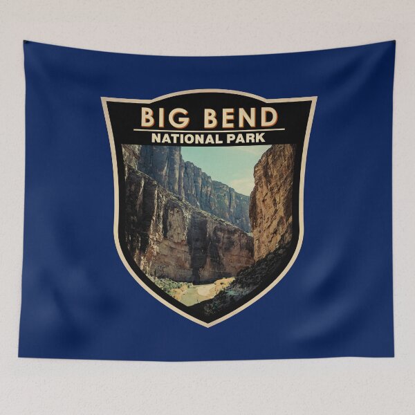 Item preview, Big Bend National Park Texas Watercolor Badge designed and sold by KrisSidDesigns.