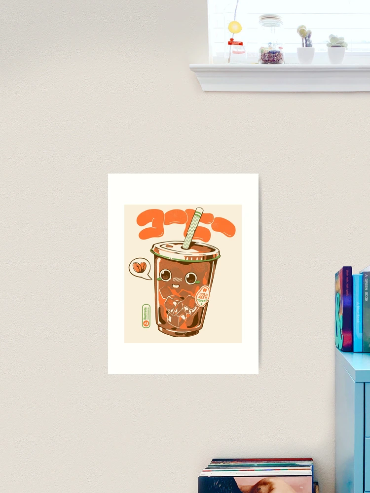 Ok, But First Iced Coffee - Gift Art Print by Monster Designs