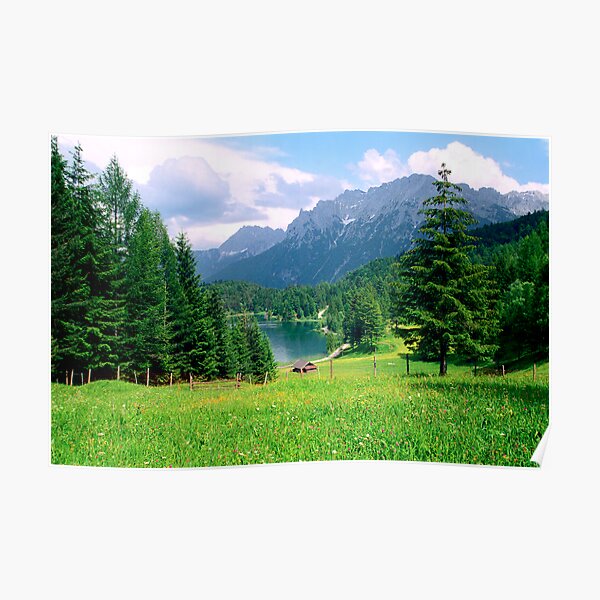 Aussteigen im charmanten Dorf Mittenwald Poster