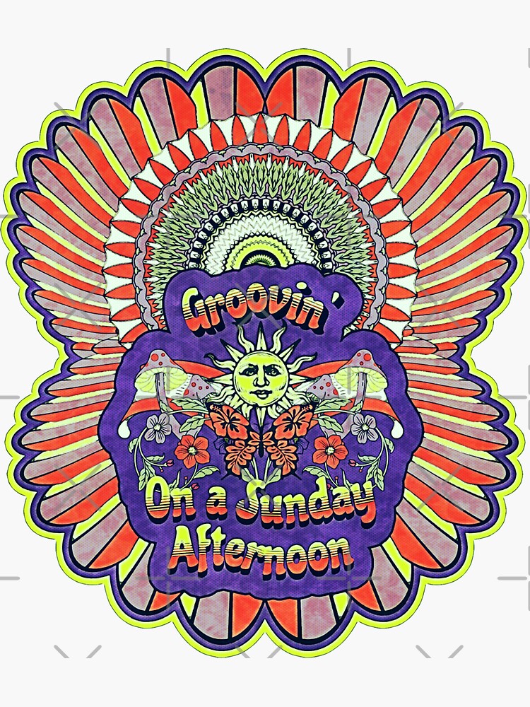 "Groovin' on A Sunday Afternoon" Sticker for Sale by LaJunque Redbubble