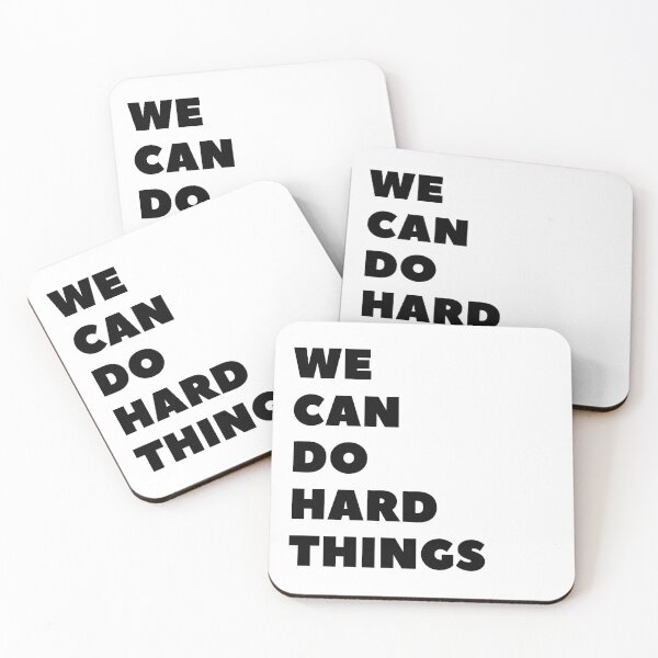 Item preview, We Can Do Hard Things (Black) designed and sold by EmiMills.