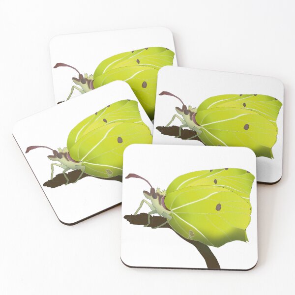 Item preview, Brimstone butterfly on branch, cute butterfly designed and sold by Chrysalid Creations.