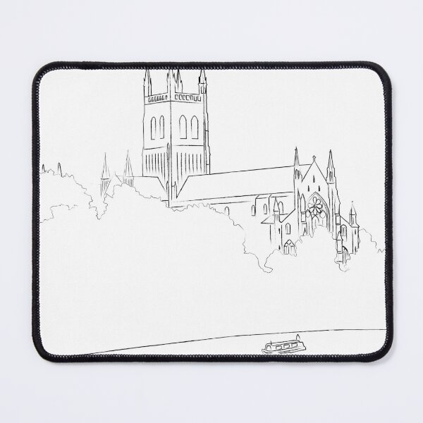 Item preview, Worcester Cathedral Sketch on the River Severn, Worcestershire, UK designed and sold by SJ Designs.