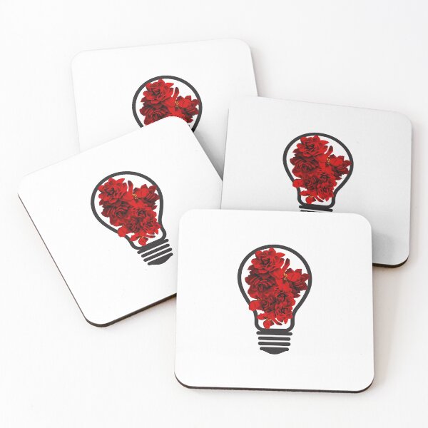 Item preview, Abstract Red Flowers Light Bulb  designed and sold by TrueWorth.