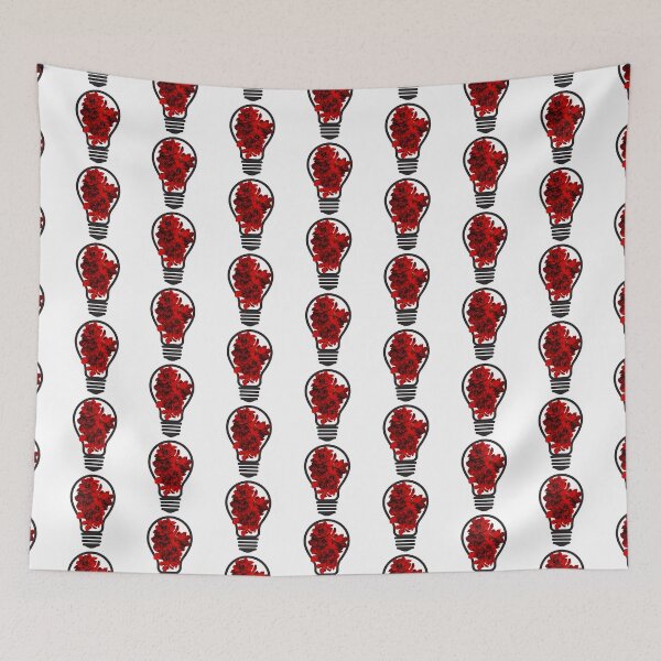 Item preview, Abstract Red Flowers Light Bulb  designed and sold by TrueWorth.