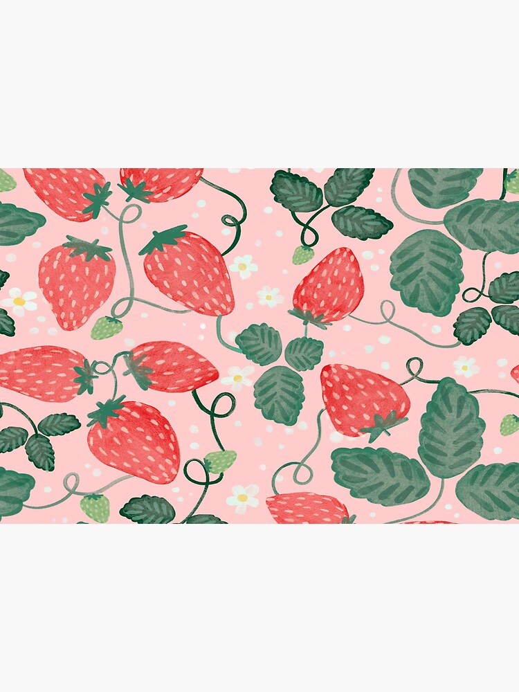 Seamless Strawberry Pattern by artmadebymadi