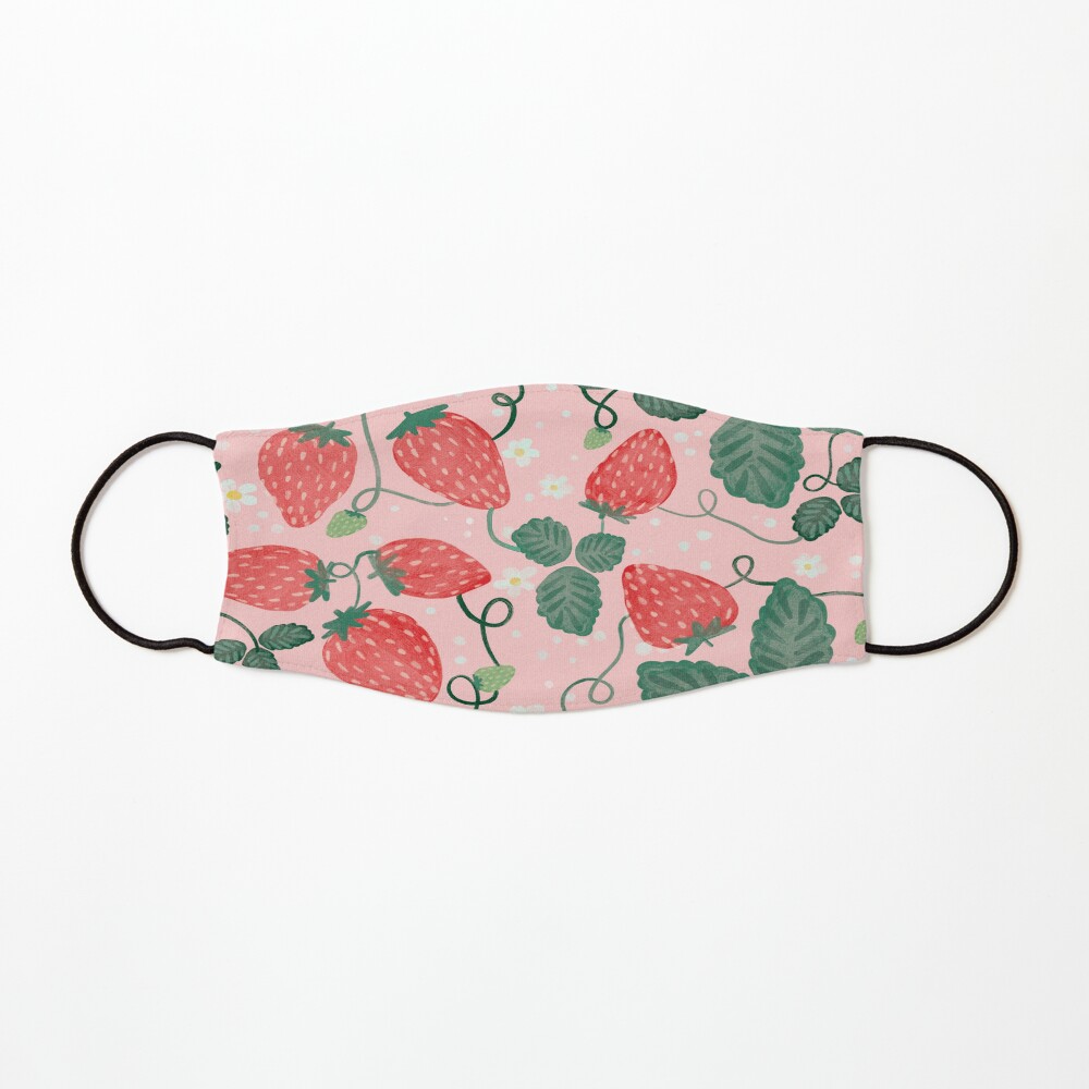 Seamless Strawberry Pattern Mask