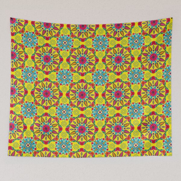 Item preview, Dazzling mandala flowers seamless pattern designed and sold by AleFairyland.