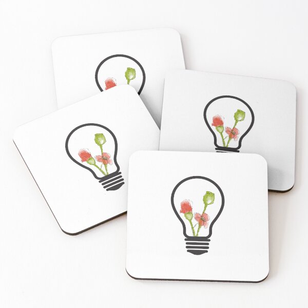 Item preview, Abstract Watercolor Flowers Light Bulb  designed and sold by TrueWorth.
