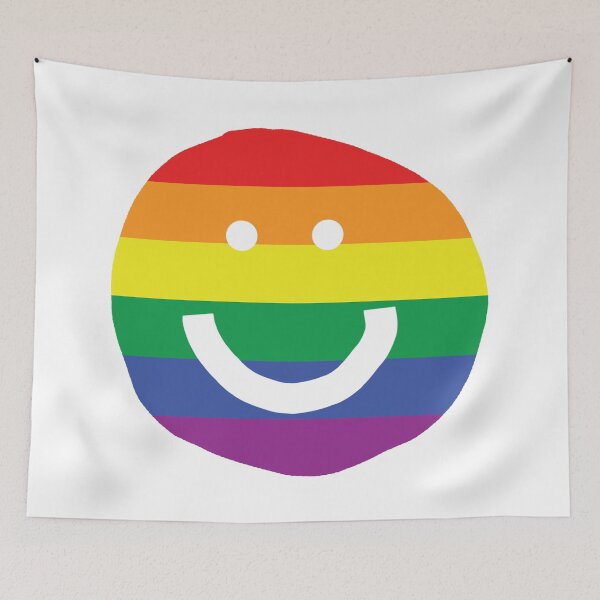 Item preview, Pride Rainbow Smiley Face designed and sold by ellenhenry.