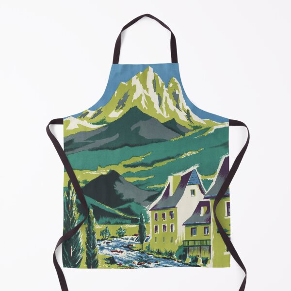 Item preview, Tourism and Hydrotherapy FRANCE BEARN Basses Pyrenees Vintage Travel Poster designed and sold by retroposters.