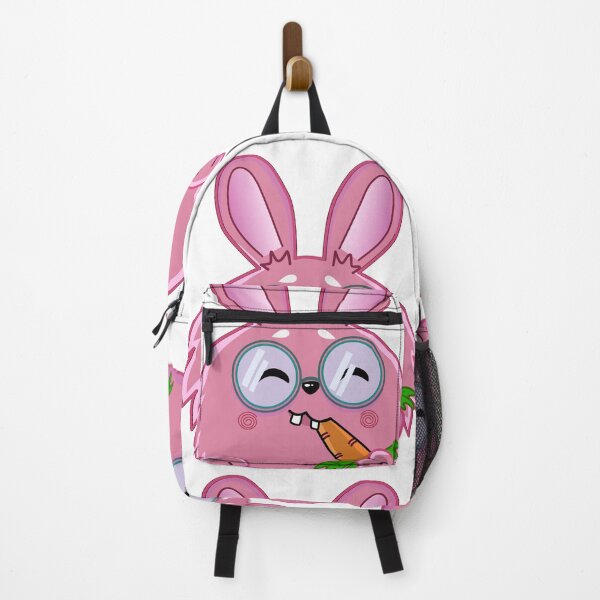 Item preview, a cute pink rabbit with glasses  designed and sold by MariaTsy.