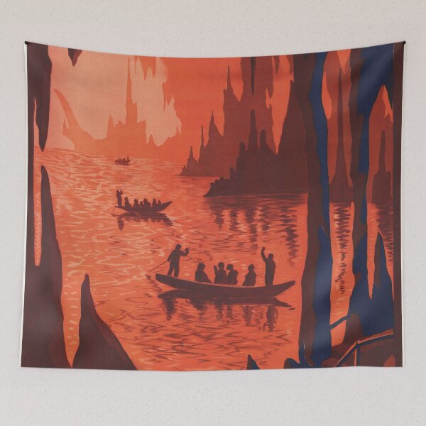 Item preview, LES PYRENEES The Celebrated Grottes De Betharram Vintage Tourism Poster Advertising designed and sold by retroposters.