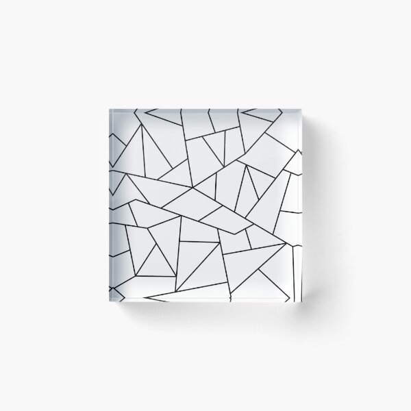 Item preview, Black Mosaic Lines On White Background designed and sold by rewstudio.