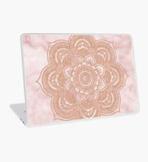 Rose gold mandala - pink marble Laptop Skin