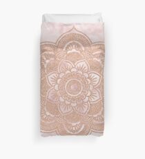 Funda nórdica Mandala de oro rosa - mármol rosa