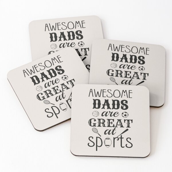 Item preview, Black Text Awesome Dads Are Great At Sports, Great Design For Cool Dads, Perfect For Father's Day designed and sold by TrulyEpoque.