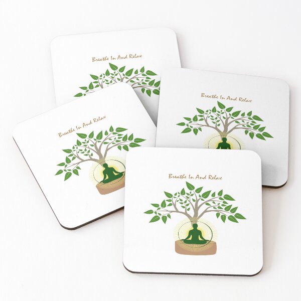 Item preview, Stunning Yoga Design with Beautiful Quotes-Breathe In And Relax designed and sold by DesignDrawn.