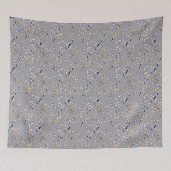 Item preview, Floral seamless pattern, berries, petals, twigs on a colored background. designed and sold by UVI-CA.