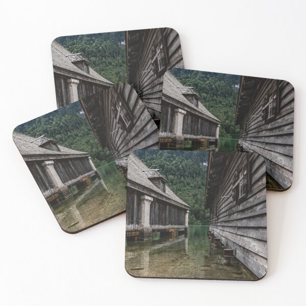Item preview, Boat huts at Königssee - Berchtesgaden Alps - Berchtesgaden designed and sold by xP42.
