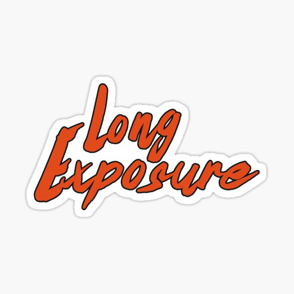 long exposure logo Sticker