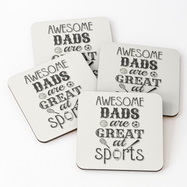 Item preview, Distressed Style Awesome Dads Are Great At Sports Black Text, Great Design For Cool Dads, Perfect For Father's Day designed and sold by TrulyEpoque.