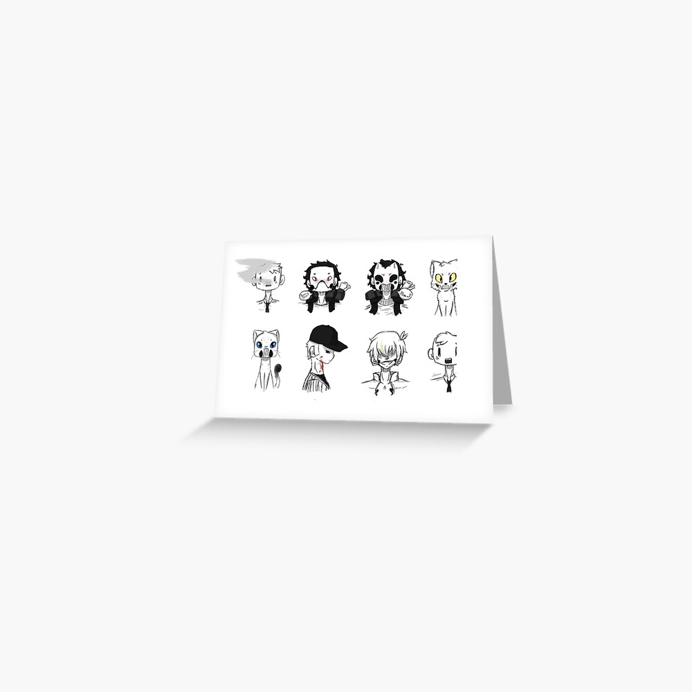 Off By Mortis Ghost Portraits Greeting Card By Skyekatt Redbubble