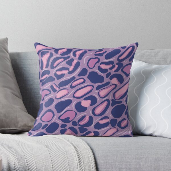 Purple Leopard Texture Throw Pillow