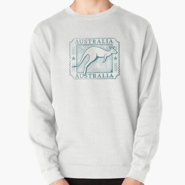 Australia Travel Stamp - Kangaroo Design Pullover Sweatshirt