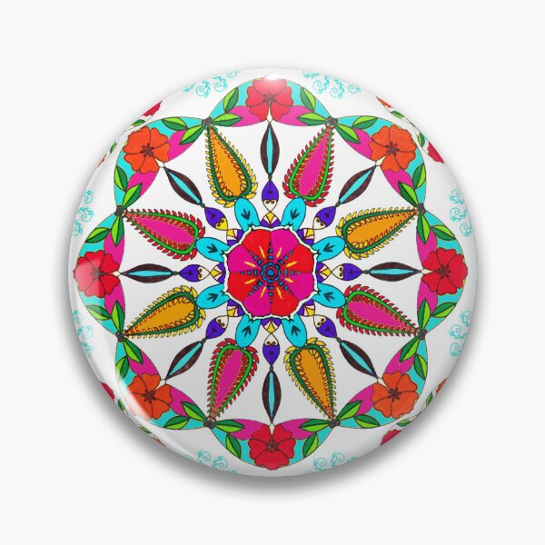 Item preview, Dazzling rainbow mandala flowers seamless pattern designed and sold by AleFairyland.