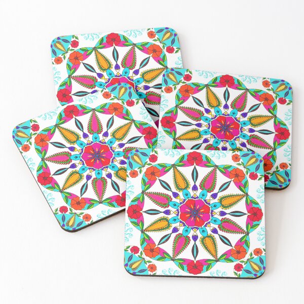Item preview, Dazzling rainbow mandala flowers seamless pattern designed and sold by AleFairyland.