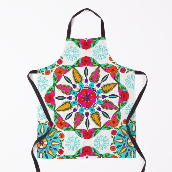 Item preview, Dazzling rainbow mandala flowers seamless pattern designed and sold by AleFairyland.
