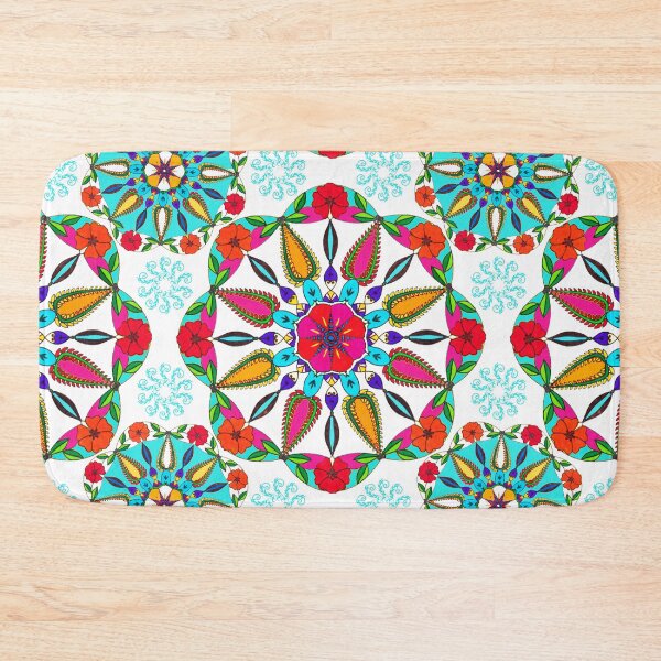 Item preview, Dazzling rainbow mandala flowers seamless pattern designed and sold by AleFairyland.