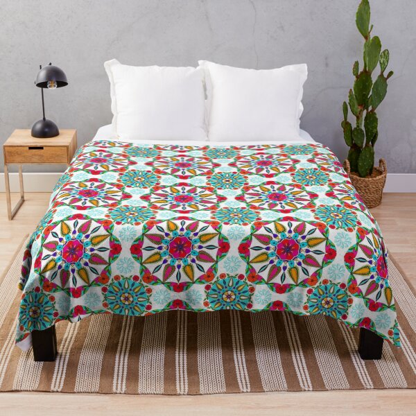 Item preview, Dazzling rainbow mandala flowers seamless pattern designed and sold by AleFairyland.