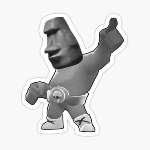 Moai Easter Island Head Statue Emoji Meme Sticker for Sale by