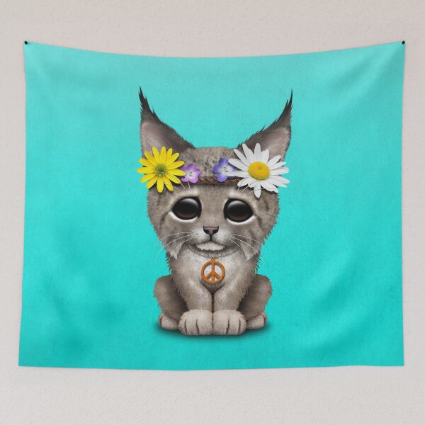 Item preview, Cute Hippie Lynx Cub  designed and sold by JeffBartels.