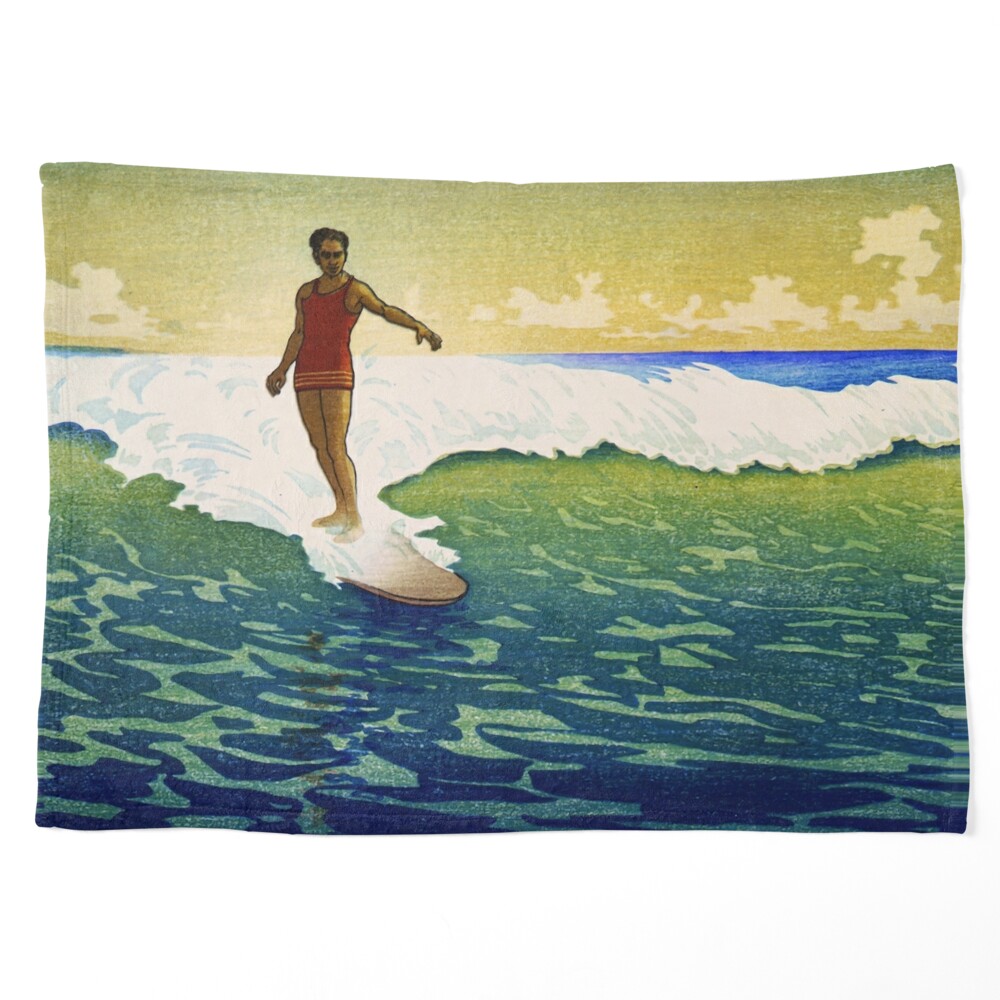  Hawaii Aloha with a Wave Flowers Sea Sun Surfing Grey