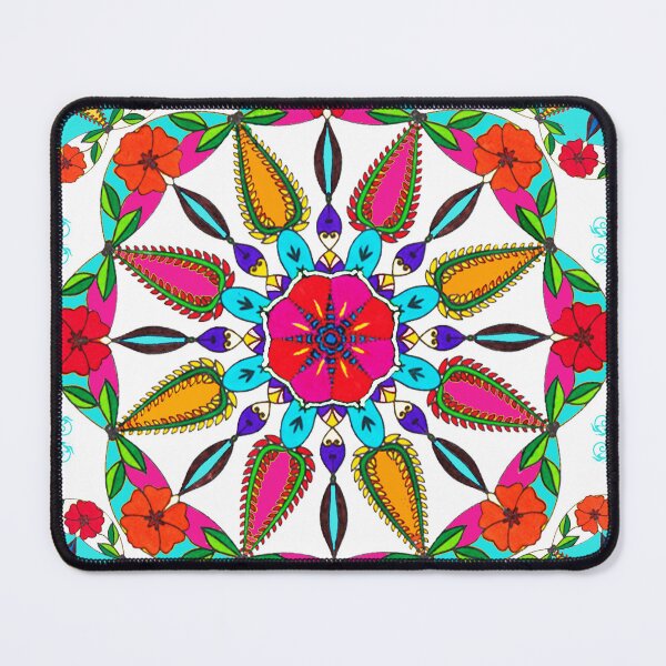 Item preview, Dazzling rainbow mandala flowers seamless pattern designed and sold by AleFairyland.
