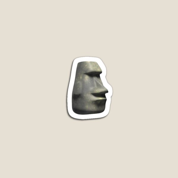 Meme Enjoyer Funny Moai Emoji - Funny Quotes - Magnet