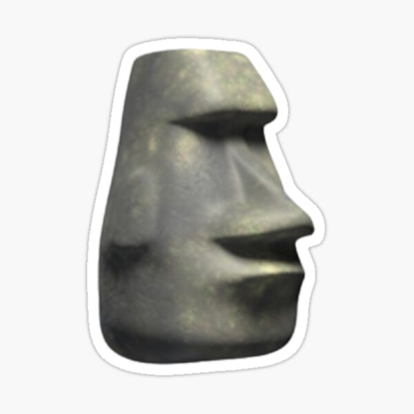 Moai emoji Sticker for Sale by SeyMeme