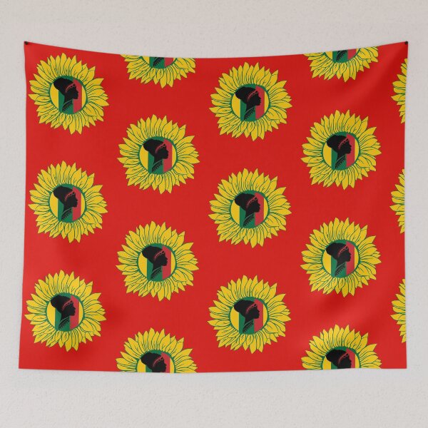 Item preview, Natural Black Woman with Sunflower juneteenth day designed and sold by ibrahimstory.