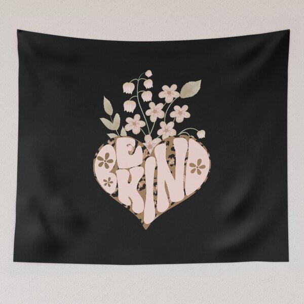 Item preview, Be Kind Retro Heart Flowers designed and sold by HappyLifeCreate.