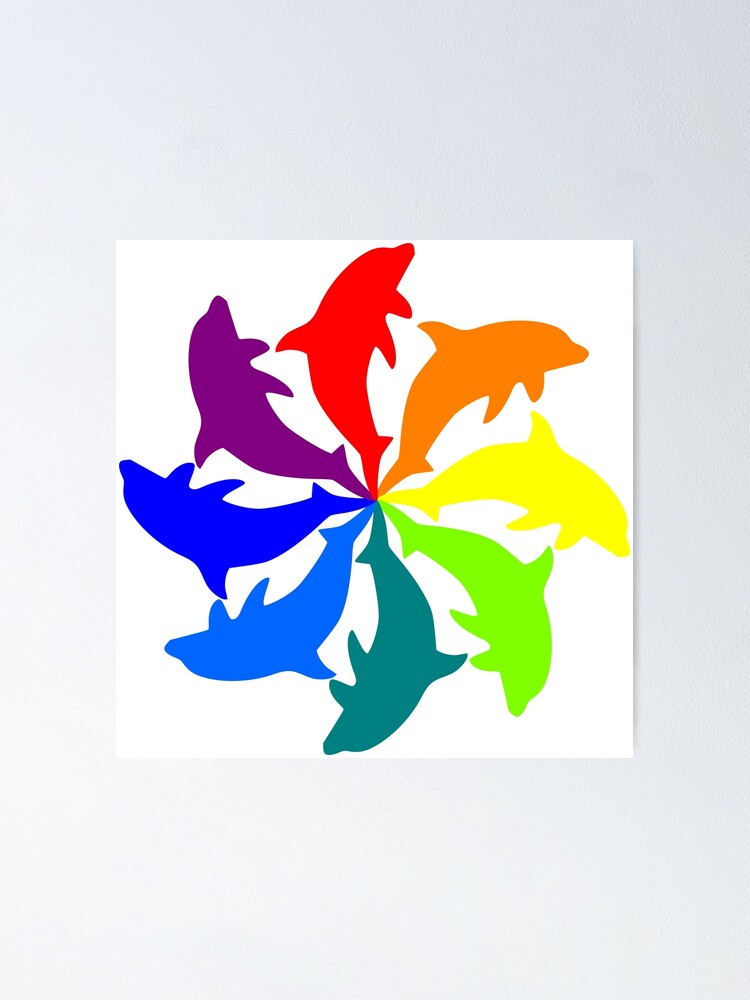 "Dolphin Color Wheel" Poster by ChrisButler | Redbubble