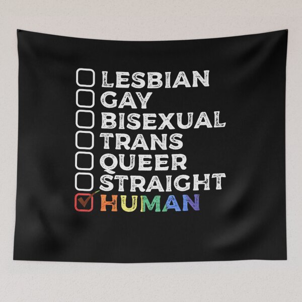 Item preview, Lesbian Gay Bisexual Transgender Queer Straight Human Check designed and sold by SereneSouls.